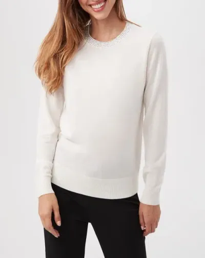 Trina Turk Laelia Crewneck In Winter White