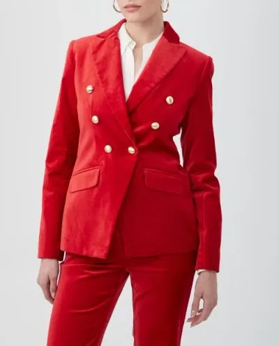 Trina Turk Midlands Jacket In Red Spark