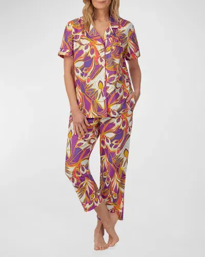 Trina Turk X Bedhead Pajamas Cropped Organic Cotton Poplin Pajama Set In Senegal Floral