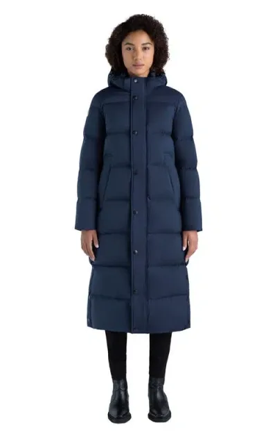 Triple F.a.t. Goose Full Length Winter Coat In Navy