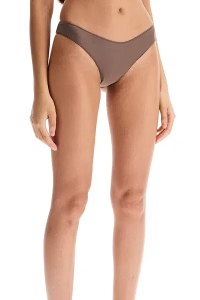 Tropic Of C Slip Bikini Curve Bottom In Brown