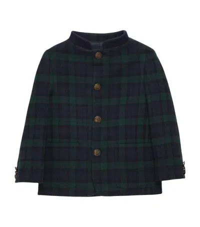 Trotters Kids' Tartan William Jacket In Blue