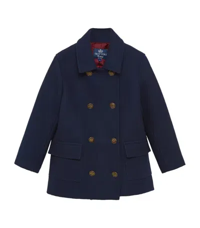 Trotters Kids' Wool Pea Coat In Navy