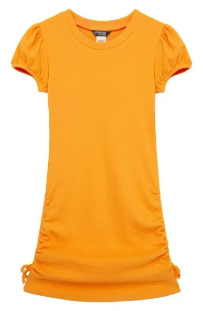 Truce Kids' Cinched T-shirt Dress In Orange