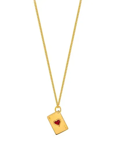 True Rocks Ace Of Hearts Necklace In Gold