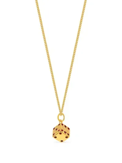 True Rocks Dice Necklace In Gold