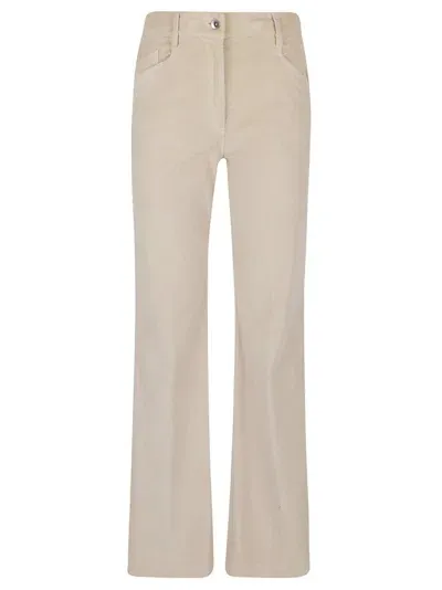 True Royal Wide Leg Stretch Cotton Pants With 5 Pockets In White