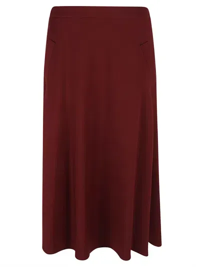 True Royal Side Zip Skirt In Burgundy