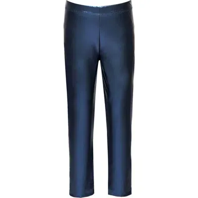 Truly Me Kids' Metallic Leggings In Navy