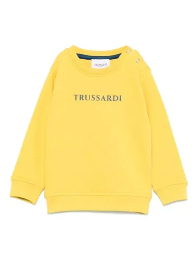 Trussardi Junior Babies' Logo-print Sweatshirt In Gelb