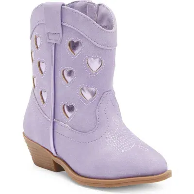 Tucker + Tate Kids' Cade Heart Western Boot In Purple Petal