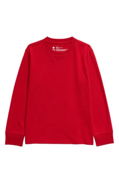 Tucker + Tate Kids' Core Long Sleeve T-shirt In Red Salsa