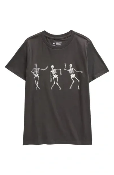 Tucker + Tate Kids' Cotton Graphic T-shirt In Black- White Skeleton Glow