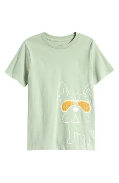 Tucker + Tate Kids' Cotton Graphic T-shirt In Green Frozen Frenchie