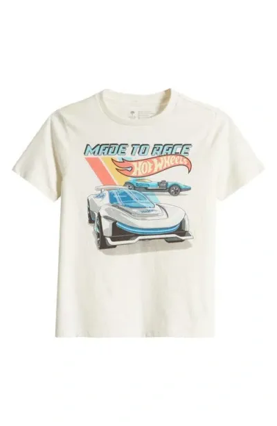 Tucker + Tate Kids' Cotton Graphic T-shirt In Ivory Egret Hot Wheels