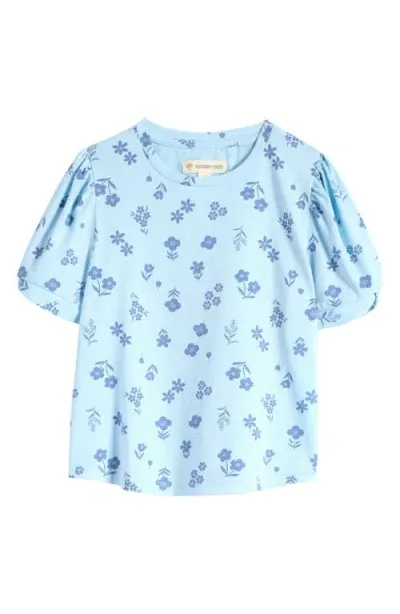 Tucker + Tate Kids' Daily Puff Sleeve T-shirt In Blue Falls Avery Floral