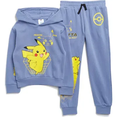 Tucker + Tate Kids' Graphic Hoodie & Joggers Set In Blue Colony Pikachu