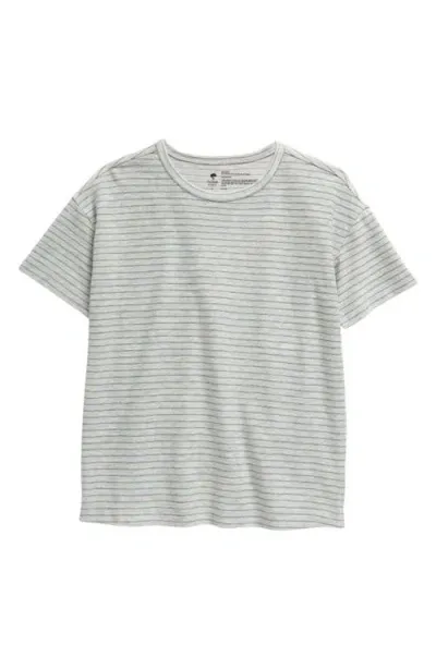 Tucker + Tate Kids' Stripe Jacquard T-shirt In Grey Heather- Blue Sly Stripe