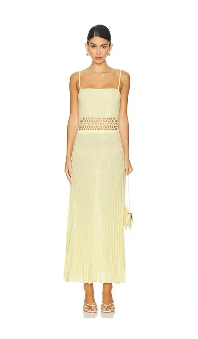 Tularosa Yokine Midi Dress In Light Baby Yellow