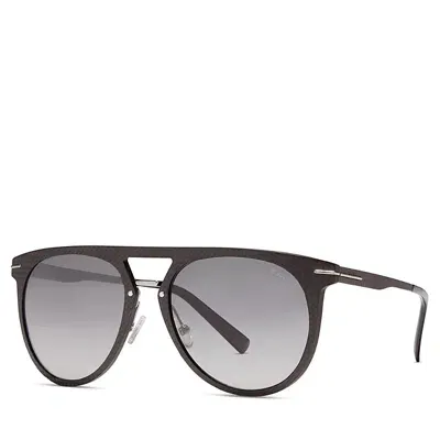 Tumi 011 Polarized Gradient Aviator Sunglasses, 52mm In Black/gray Polarized Gradient