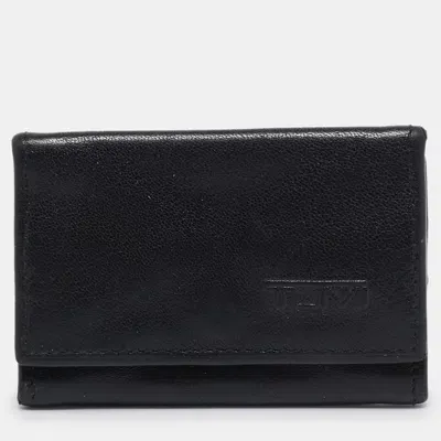 Pre-owned Tumi Black Leather Coin Purse