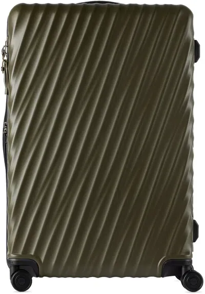 Tumi Khaki 19 Degree Extended Trip Expandable Checked Luggage Suitcase In Olive Texture