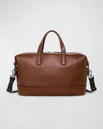 Tumi Nelson Leather Duffel Bag In Cognac