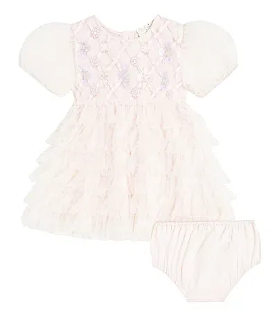 Tutu Du Monde Baby Bebe Floral Dress And Bloomers Set In Pink