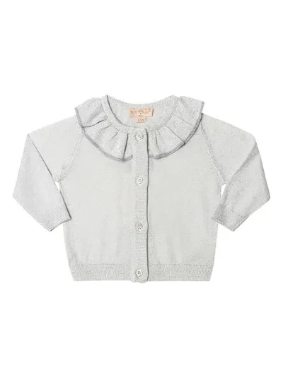 Tutu Du Monde Babies' Star Sparkle Cardigan In Grey