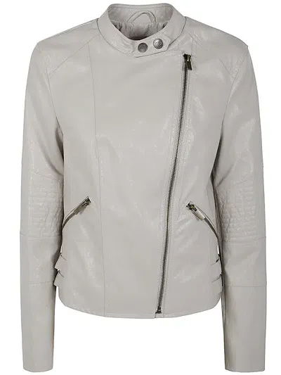 Twinset Biker Jacket In White