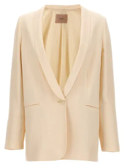 Twinset Cady Blazer Blazer And Suits In Neutrals