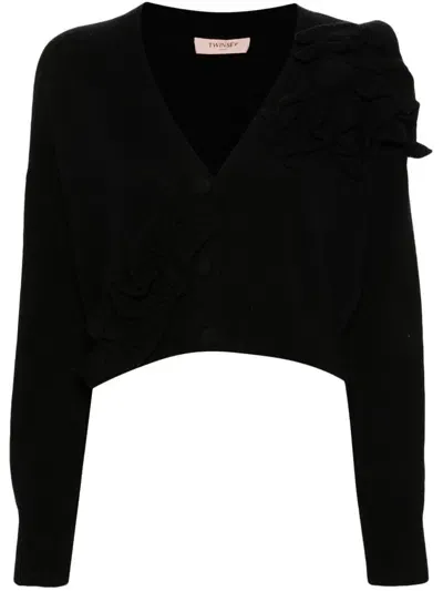 Twinset X Marco Rambaldi Cropped Cardigan In Black