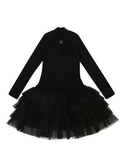 Twinset Kids Abito Con Inserti In Black