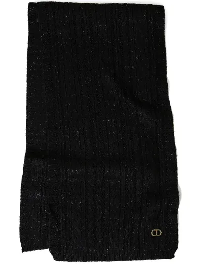 Twinset Knitted Scarf In Black