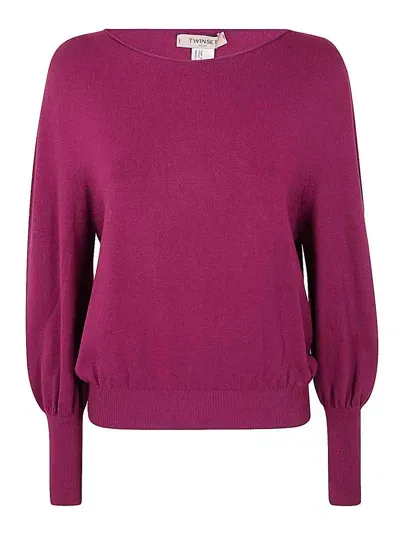 Twinset Round Neck Sweater In Rojo