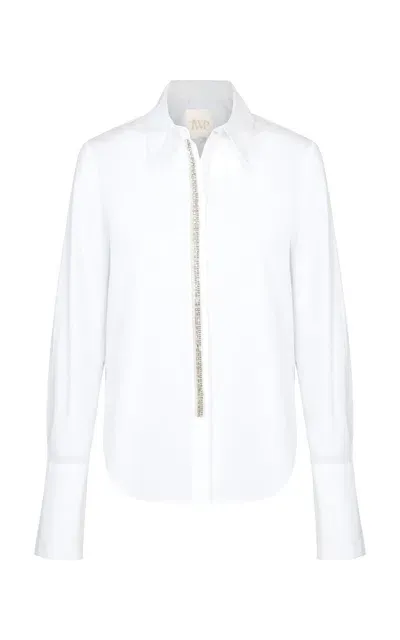 Twp Object Of Affection Beaded-cotton Shirt In White