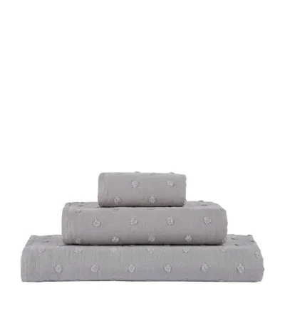 Uchino Zero Twist Gauze Dots Bath Towel In Gray