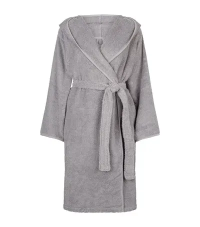 Uchino Zero Twist Hooded Bathrobe In Gray