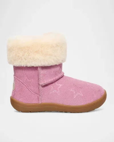 Ugg Kids' Girl's Sammee Iridescent Stars Boots, Baby/toddlers In Dusty Orchid/pink Iridescent