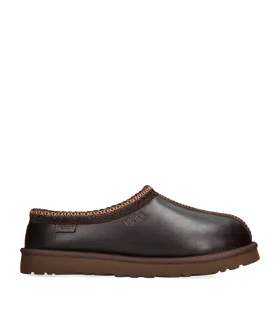 Ugg Leather Tasman Slippers In Brown