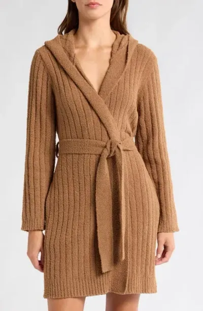 Ugg(r) Amari Hooded Sweater Robe In Chestnut