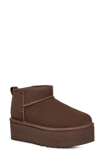 Ugg(r) Classic Ultra Mini Platform Boot In Burnt Cedar