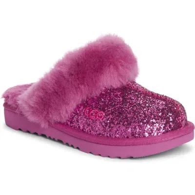 Ugg(r) Kids' Cozy Ii Scuff Slipper In Magenta Sequin