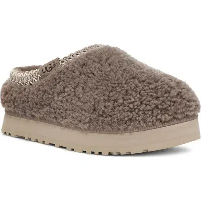 Ugg(r) Kids'  Tazz Maxi Curly Genuine Shearling Slipper In Smoke Plume