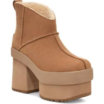 Ugg(r) Mini New Heights Platform Boot In Chestnut