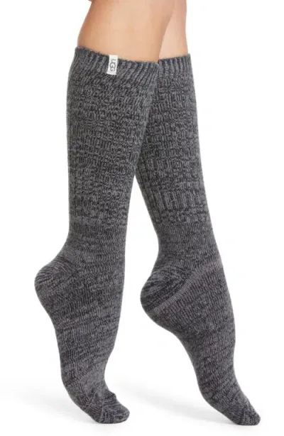 Ugg(r) Ribbed Crew Socks In Gray