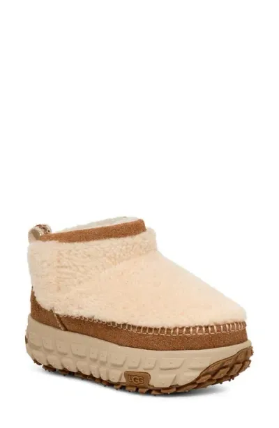 Ugg(r) Venture Daze Ultra Mini Genuine Shearling Platform Bootie In Natural