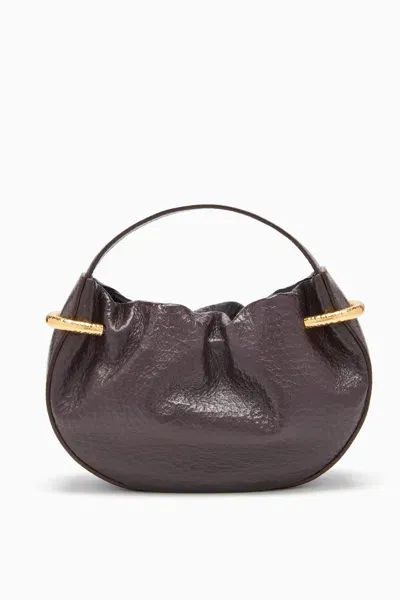 Ulla Johnson Tilda Ruched Mini Bag In Chocolate