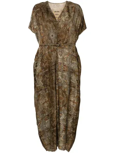 Uma Wang Acre Dress In Brown