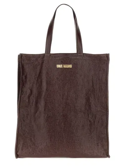 Uma Wang Small Shopping Bag In Bordeaux